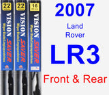 Front & Rear Wiper Blade Pack for 2007 Land Rover LR3 - Vision Saver