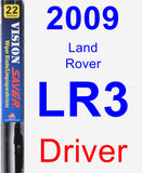 Driver Wiper Blade for 2009 Land Rover LR3 - Vision Saver