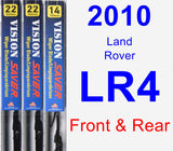 Front & Rear Wiper Blade Pack for 2010 Land Rover LR4 - Vision Saver