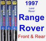 Front & Rear Wiper Blade Pack for 1997 Land Rover Range Rover - Vision Saver