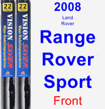 Front Wiper Blade Pack for 2008 Land Rover Range Rover Sport - Vision Saver