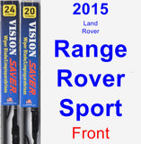 Front Wiper Blade Pack for 2015 Land Rover Range Rover Sport - Vision Saver