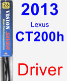 Driver Wiper Blade for 2013 Lexus CT200h - Vision Saver