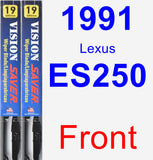 Front Wiper Blade Pack for 1991 Lexus ES250 - Vision Saver