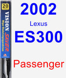 Passenger Wiper Blade for 2002 Lexus ES300 - Vision Saver