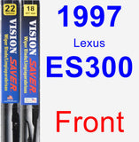 Front Wiper Blade Pack for 1997 Lexus ES300 - Vision Saver