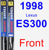 Front Wiper Blade Pack for 1998 Lexus ES300 - Vision Saver