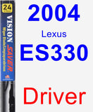 Driver Wiper Blade for 2004 Lexus ES330 - Vision Saver