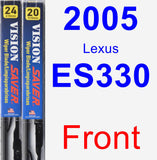 Front Wiper Blade Pack for 2005 Lexus ES330 - Vision Saver