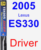 Driver Wiper Blade for 2005 Lexus ES330 - Vision Saver