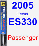 Passenger Wiper Blade for 2005 Lexus ES330 - Vision Saver