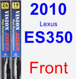 Front Wiper Blade Pack for 2010 Lexus ES350 - Vision Saver