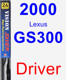 Driver Wiper Blade for 2000 Lexus GS300 - Vision Saver