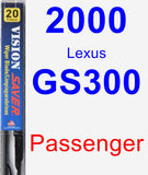 Passenger Wiper Blade for 2000 Lexus GS300 - Vision Saver