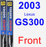 Front Wiper Blade Pack for 2003 Lexus GS300 - Vision Saver