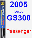 Passenger Wiper Blade for 2005 Lexus GS300 - Vision Saver