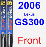 Front Wiper Blade Pack for 2006 Lexus GS300 - Vision Saver