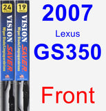 Front Wiper Blade Pack for 2007 Lexus GS350 - Vision Saver