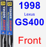 Front Wiper Blade Pack for 1998 Lexus GS400 - Vision Saver