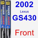 Front Wiper Blade Pack for 2002 Lexus GS430 - Vision Saver