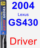 Driver Wiper Blade for 2004 Lexus GS430 - Vision Saver