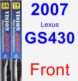 Front Wiper Blade Pack for 2007 Lexus GS430 - Vision Saver