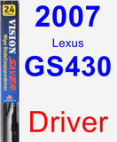 Driver Wiper Blade for 2007 Lexus GS430 - Vision Saver