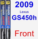 Front Wiper Blade Pack for 2009 Lexus GS450h - Vision Saver