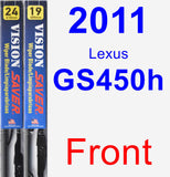 Front Wiper Blade Pack for 2011 Lexus GS450h - Vision Saver