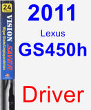 Driver Wiper Blade for 2011 Lexus GS450h - Vision Saver