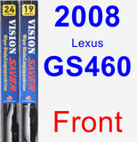 Front Wiper Blade Pack for 2008 Lexus GS460 - Vision Saver