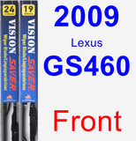 Front Wiper Blade Pack for 2009 Lexus GS460 - Vision Saver