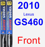 Front Wiper Blade Pack for 2010 Lexus GS460 - Vision Saver