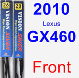 Front Wiper Blade Pack for 2010 Lexus GX460 - Vision Saver