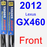 Front Wiper Blade Pack for 2012 Lexus GX460 - Vision Saver