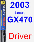 Driver Wiper Blade for 2003 Lexus GX470 - Vision Saver