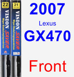 Front Wiper Blade Pack for 2007 Lexus GX470 - Vision Saver