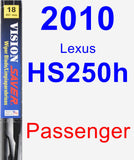 Passenger Wiper Blade for 2010 Lexus HS250h - Vision Saver