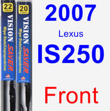 Front Wiper Blade Pack for 2007 Lexus IS250 - Vision Saver