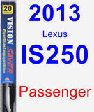 Passenger Wiper Blade for 2013 Lexus IS250 - Vision Saver