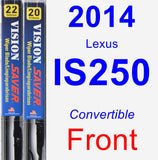 Front Wiper Blade Pack for 2014 Lexus IS250 - Vision Saver