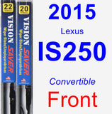 Front Wiper Blade Pack for 2015 Lexus IS250 - Vision Saver