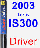 Driver Wiper Blade for 2003 Lexus IS300 - Vision Saver