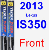 Front Wiper Blade Pack for 2013 Lexus IS350 - Vision Saver