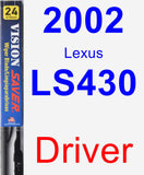 Driver Wiper Blade for 2002 Lexus LS430 - Vision Saver