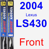 Front Wiper Blade Pack for 2004 Lexus LS430 - Vision Saver