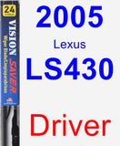 Driver Wiper Blade for 2005 Lexus LS430 - Vision Saver