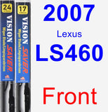 Front Wiper Blade Pack for 2007 Lexus LS460 - Vision Saver