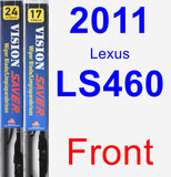 Front Wiper Blade Pack for 2011 Lexus LS460 - Vision Saver