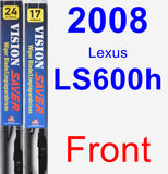 Front Wiper Blade Pack for 2008 Lexus LS600h - Vision Saver